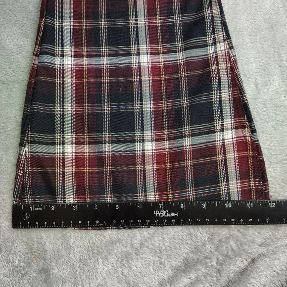 Tommy Hilfiger Plaid Wide Leg Pants - Red, White, Black - Picture 5 of 12
